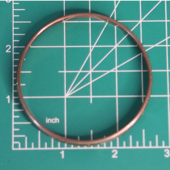 Shimmery Green Enamel Brass Bangle Bracelet With Butterflies - Picture 10 of 10